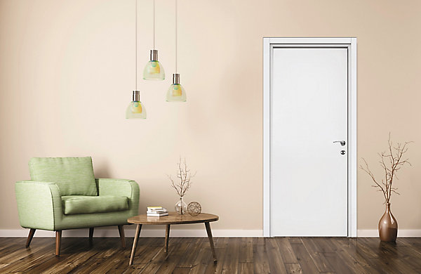 Bloc-porte Exmoor blanc H.204 x l.83 cm, poussant gauche