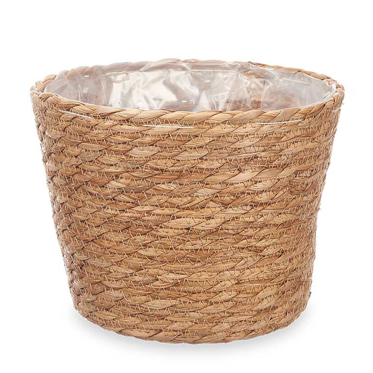 Cesto bege em ráfia 23cm