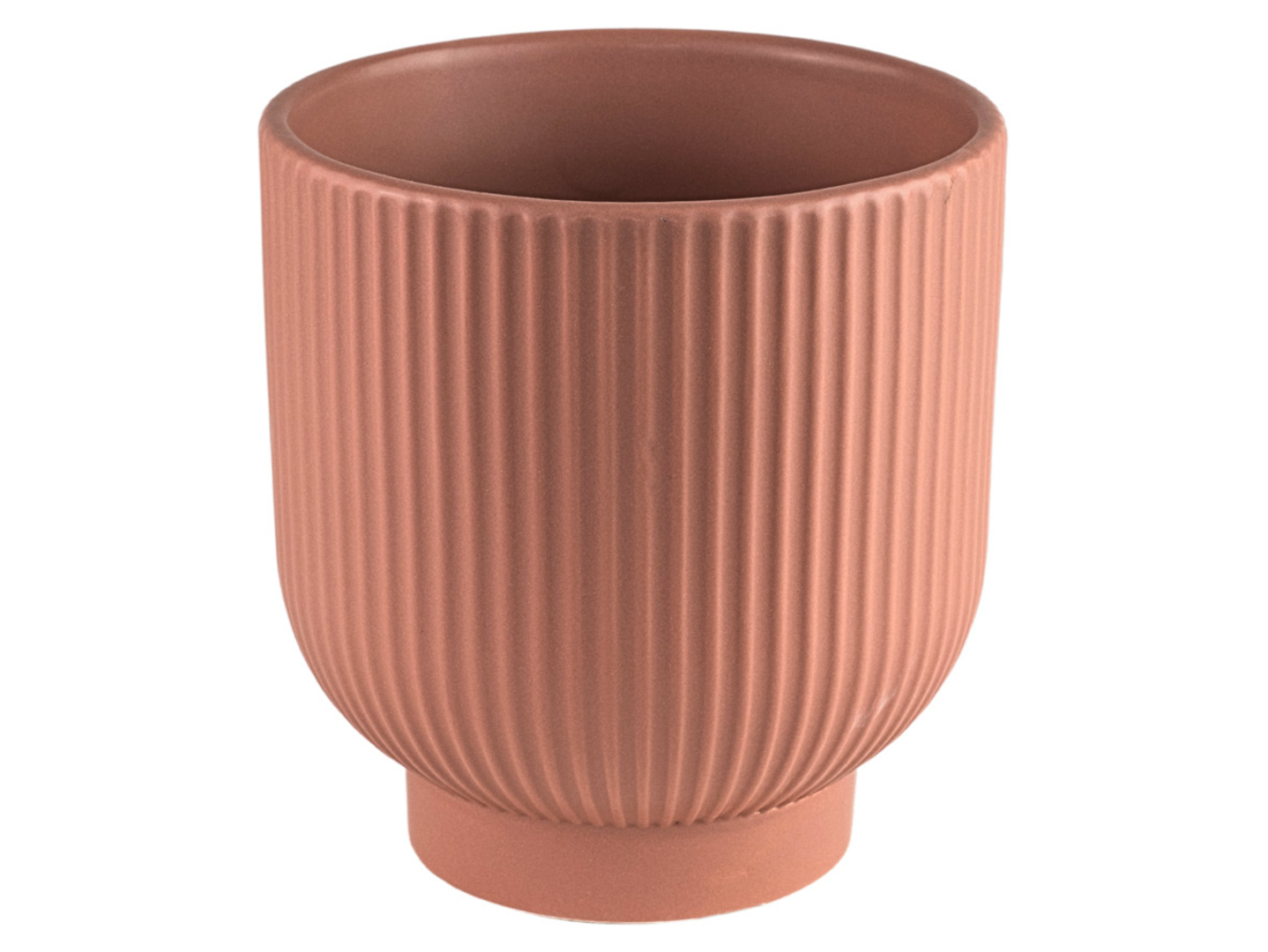 Osłonka na doniczkę Terra ceramiczna 13,5 cm łososiowa
