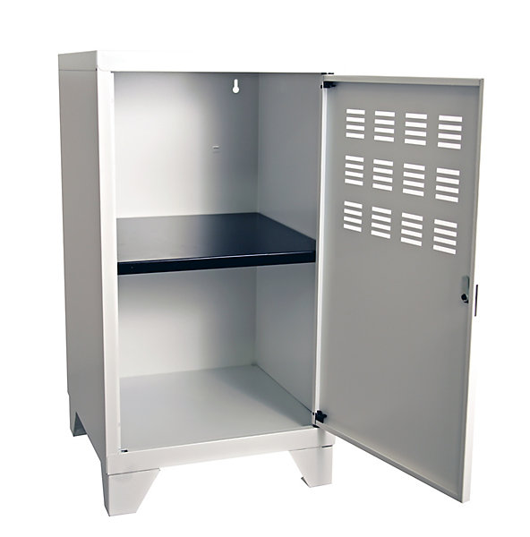 Casier de bureau en métal 1 porte avec pieds Snor blanc H. 74 x L. 40 cm