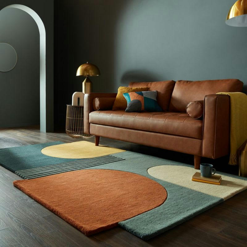 LOSANGE - Tapis de salon forme originale multicolore Abstract 200 x 290