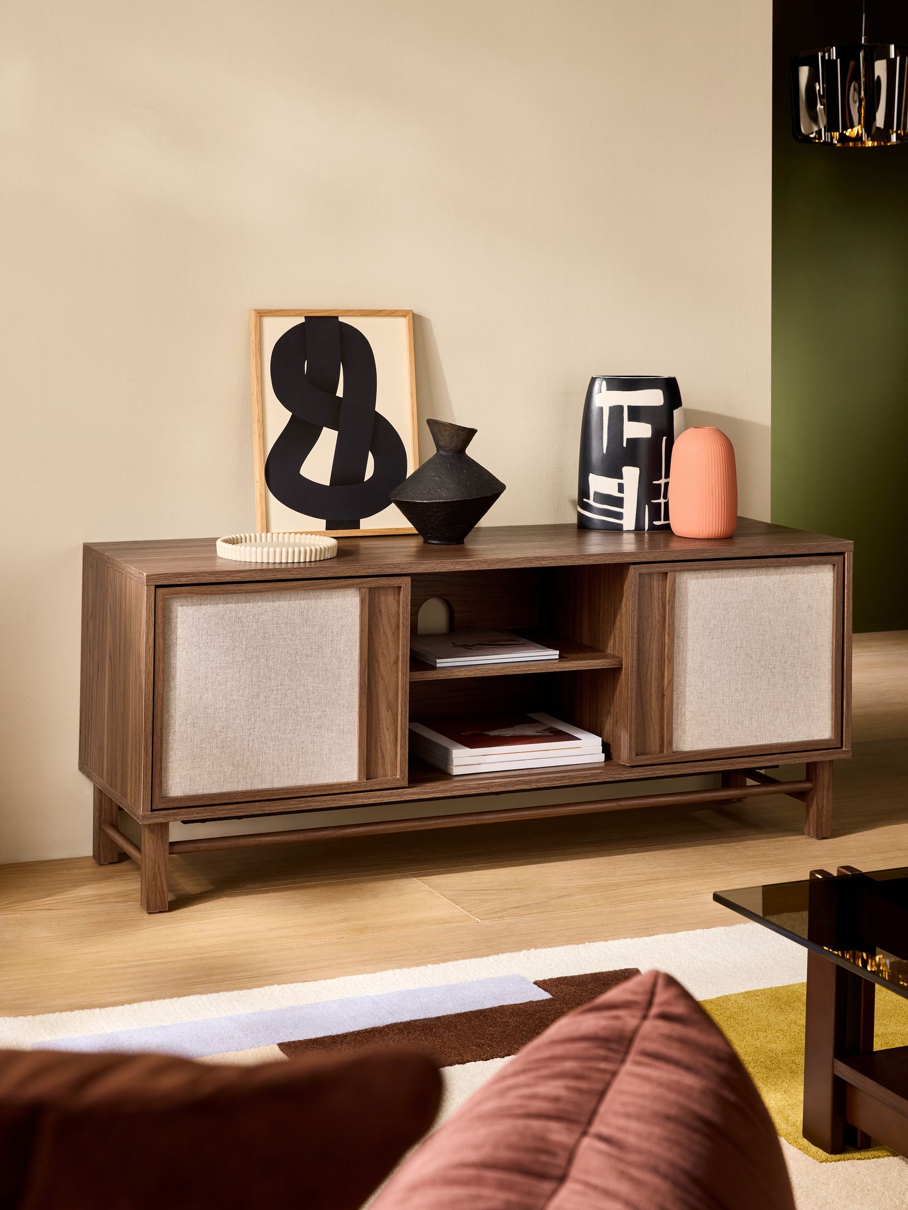 Almelo Up to 50 inch TV Unit in Dark Wood Effect