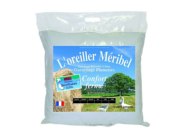 Oreiller DODO naturel ferme à plumes - 60 x 60 cm - MERIBEL