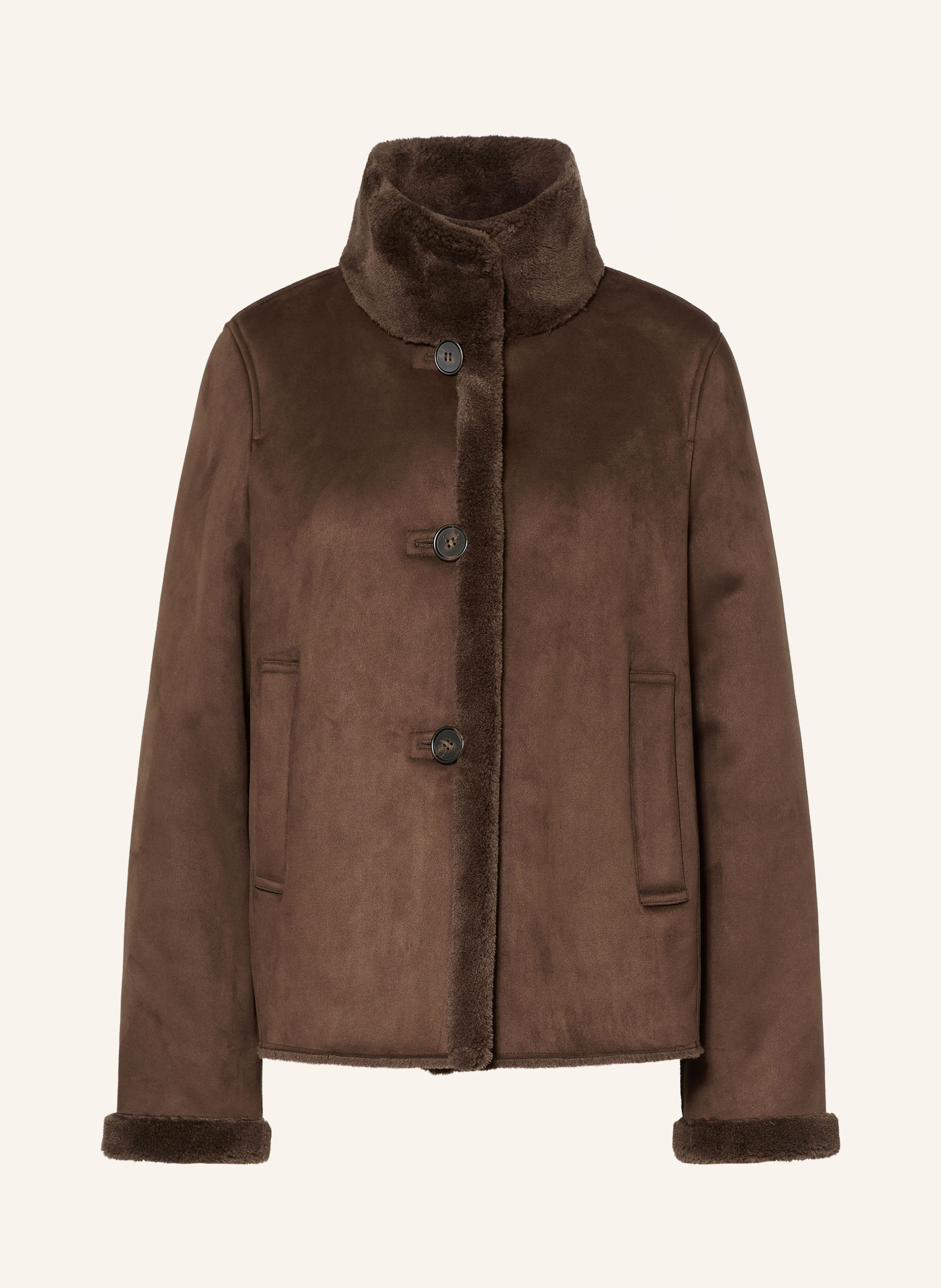 FUCHS SCHMITT Jacke HEIDELBERG in Lederoptik mit Kunstfell