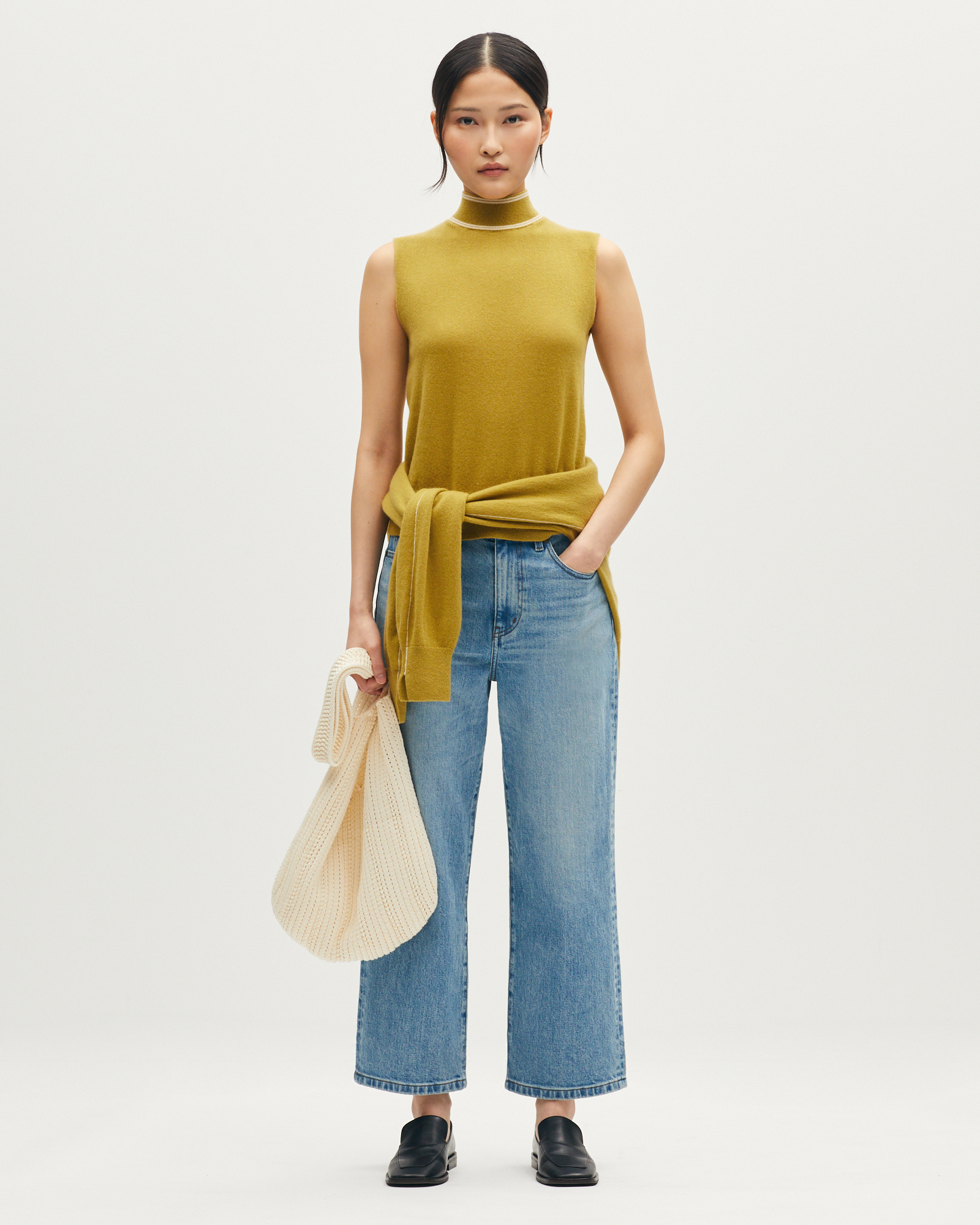 Pull sans manches en cachemire