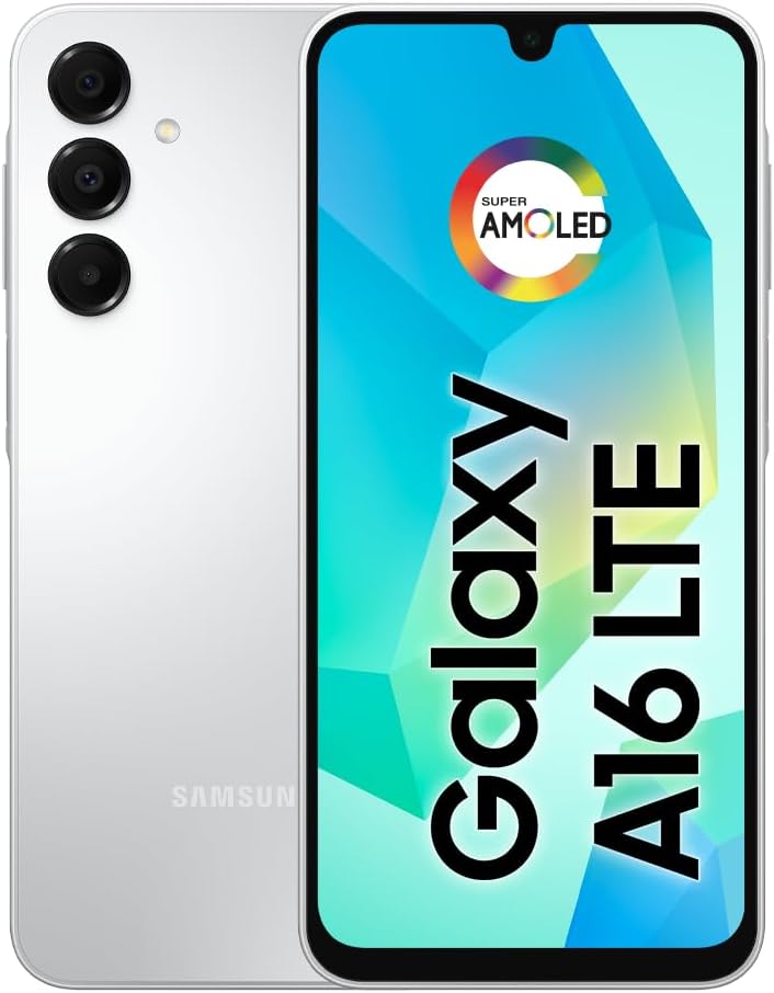 Samsung Galaxy A16 4G Dual SIM (128GB, 2025) 6.7 90Hz AMOLED, Splash Resistant, 8Core, 50MP Camera (Factory Unlocked International Model for GSM, Global) A165M/DS (25W Fast Charger Bundle, Grey)