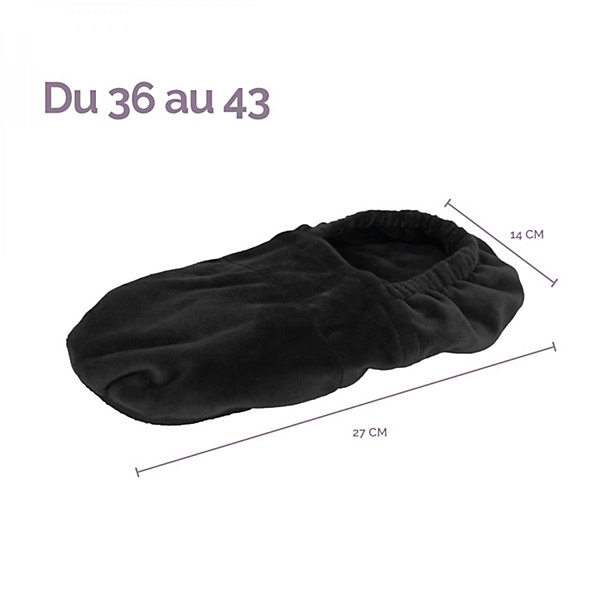 Chaussons chauffants universels taille 36 au 43 - Noir - Vivezen