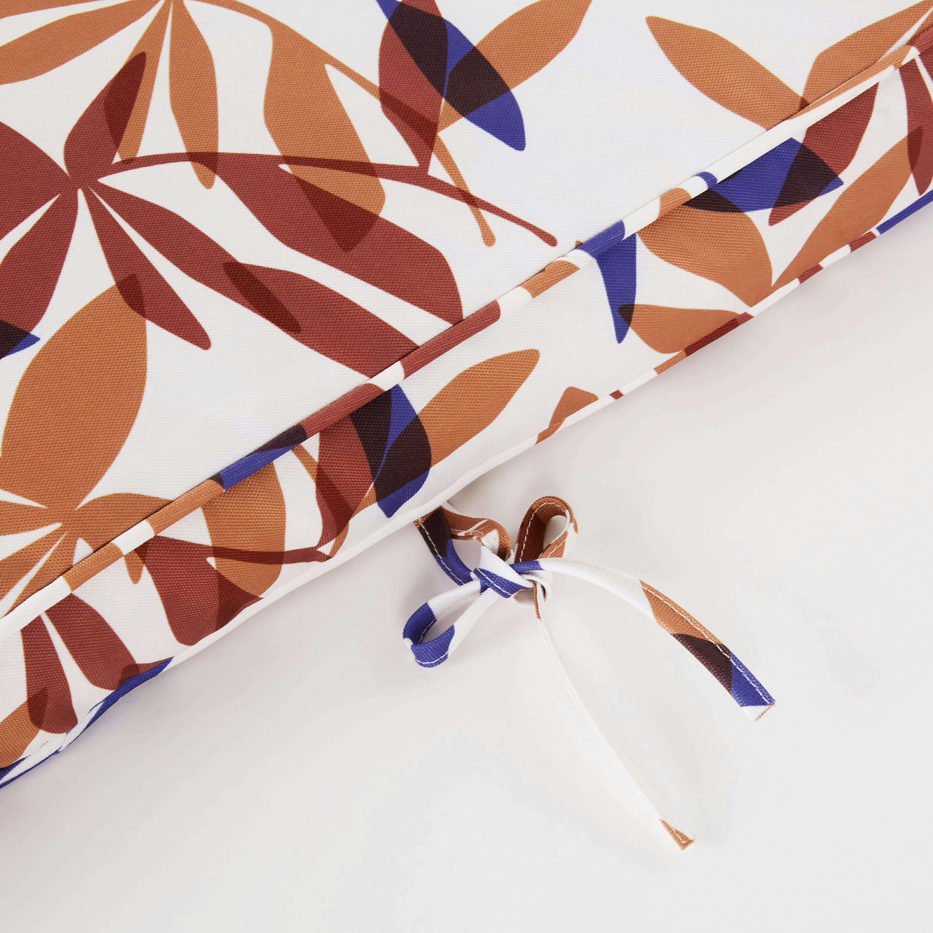 Sunny - Matelas pour bain de soleil en polyester recyclé motif feuillage multicolore