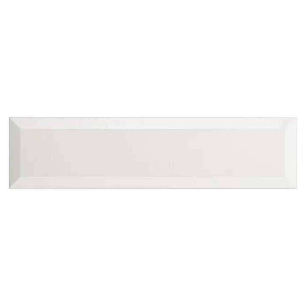 VEGGFLIS METRO FASADE KANTER 10X30CM 0,99M² HVIT BLANK