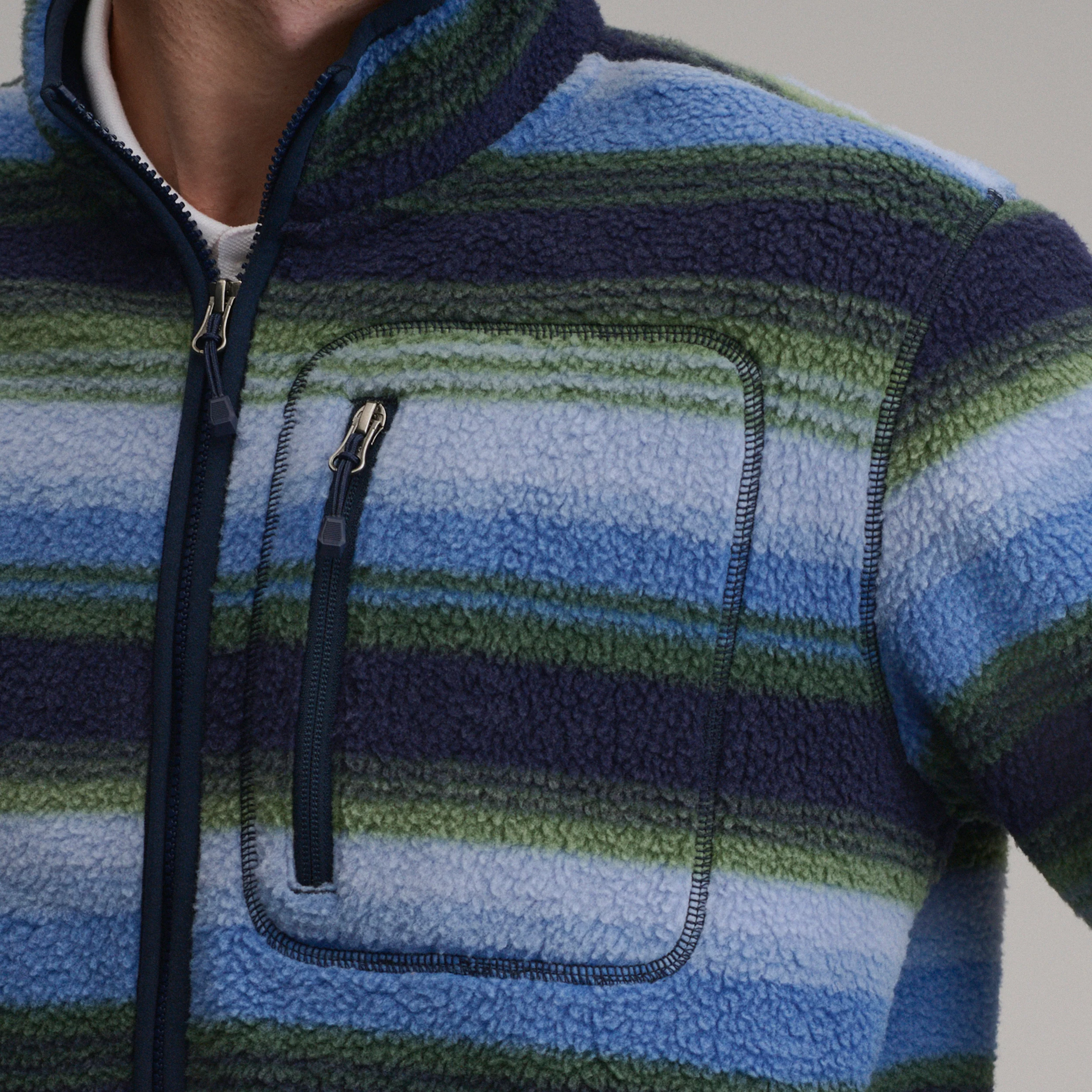 Men's Journey Full-Zip Print Fleece Pullover