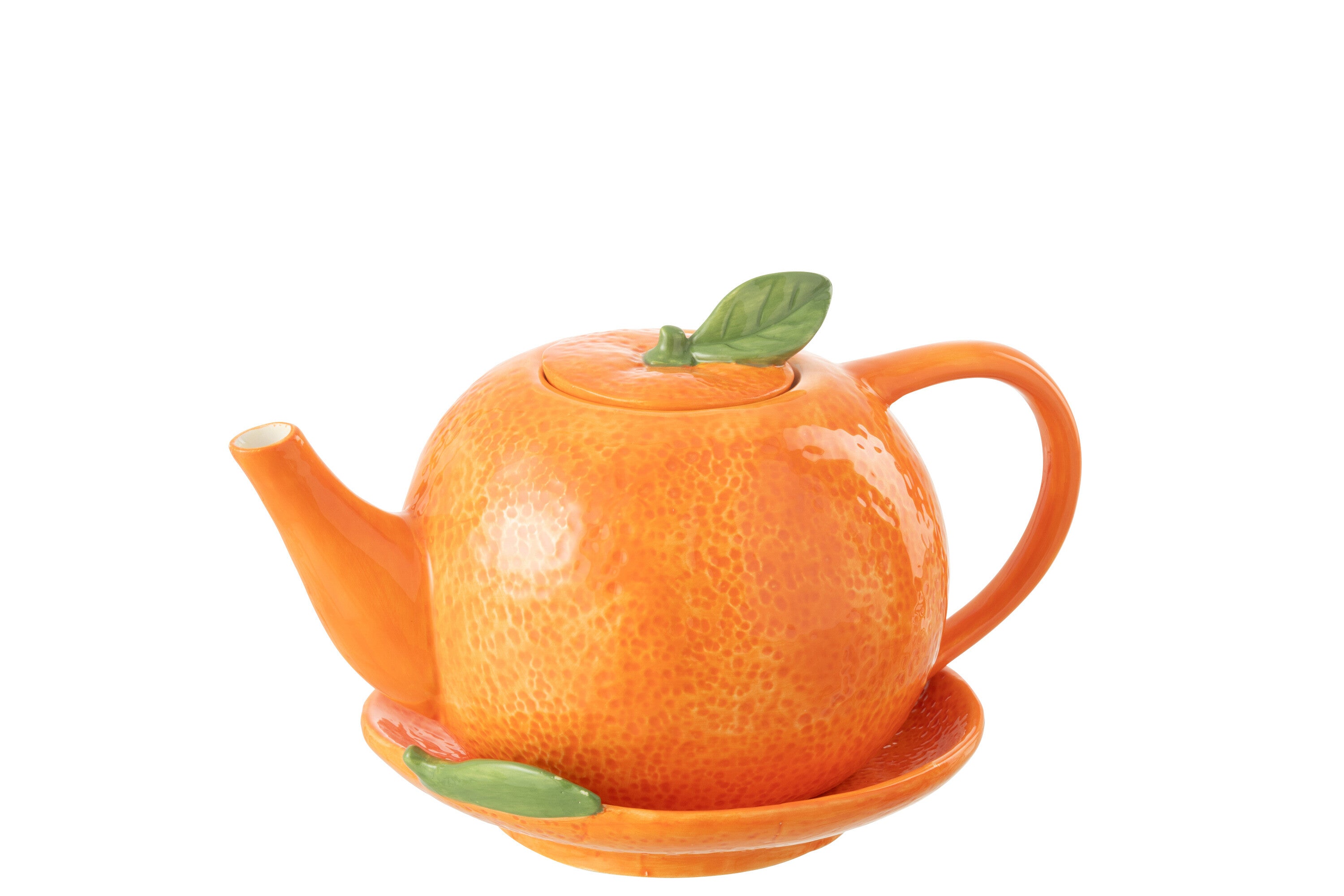 J-Line theepot Sinaasappel - keramiek - oranje