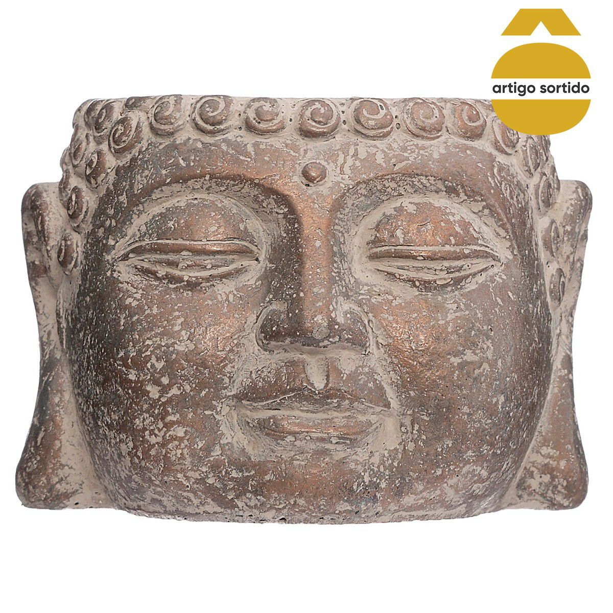 Vaso buda em cimento 11,5cm