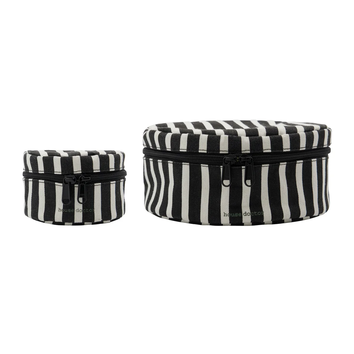 House Doctor - Topp Aufbewahrungsboxen, schwarz / off-white (2er-Set)