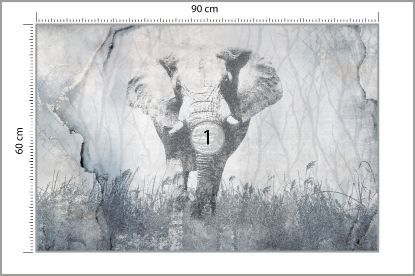 Fototapeta Ścienna SŁOŃ Beton Abstrakcja 90x60cm