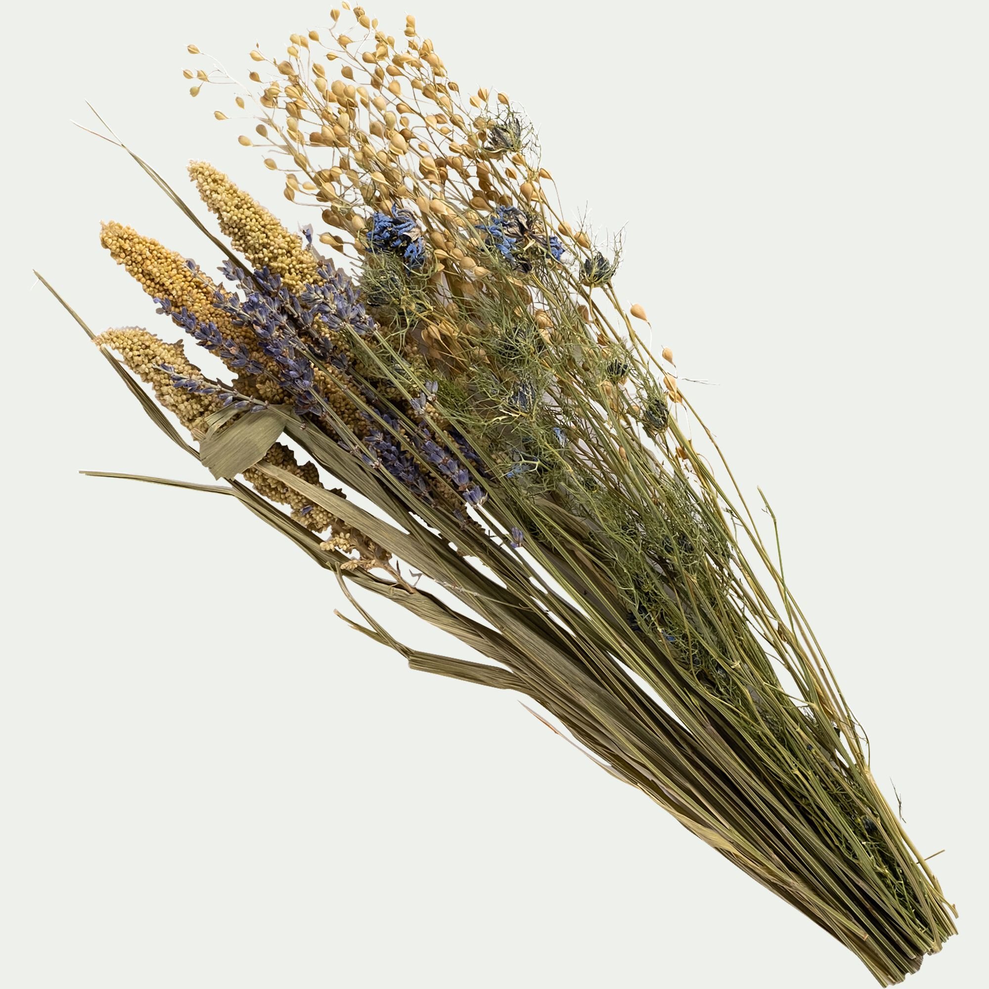 FLORALIE - Bouquet de fleurs séchés H35cm - bleu