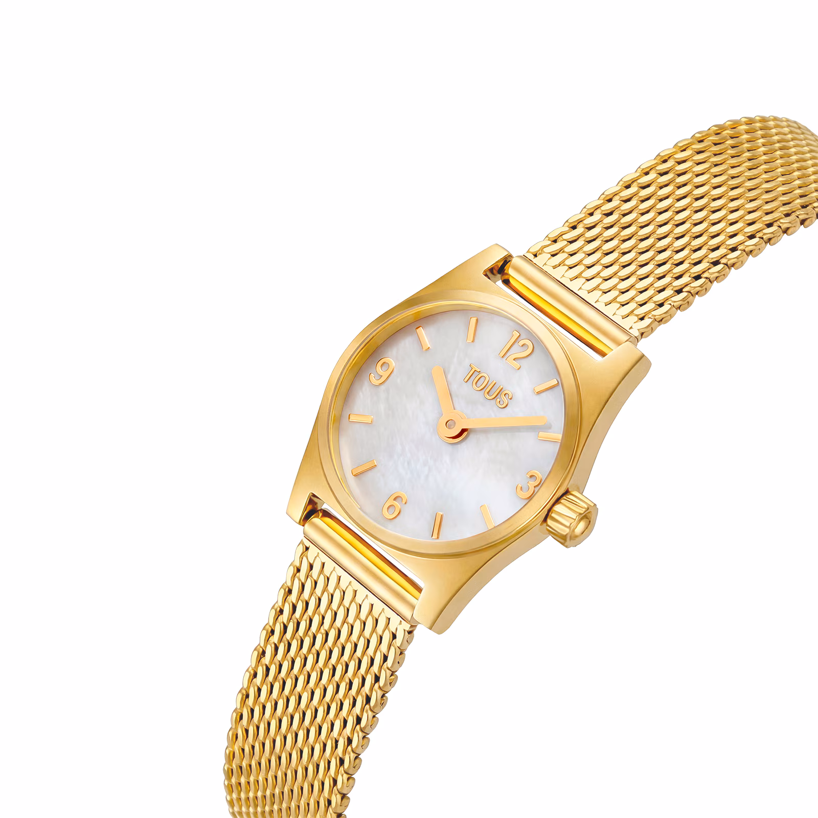 Reloj analógico con brazalete de acero dorado y esfera de nácar EPIC MINI