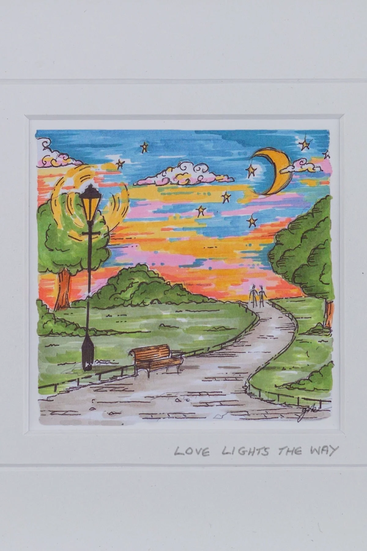 Love Lights the Way Small Framed Art Print