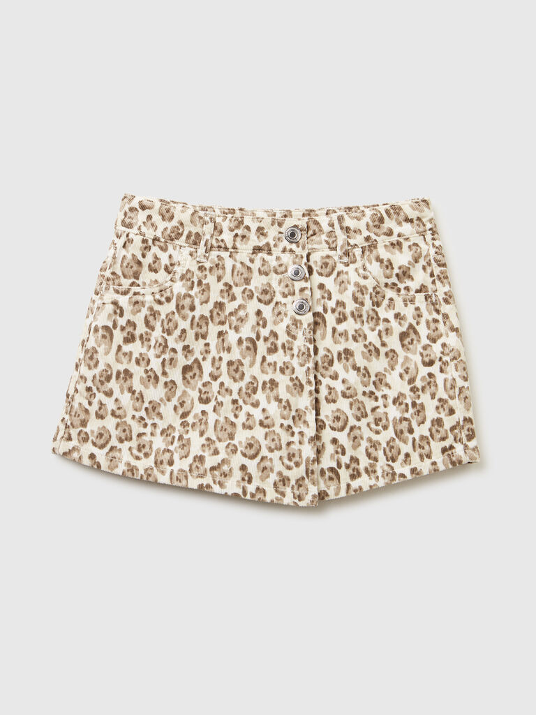 Animal print mini skirt