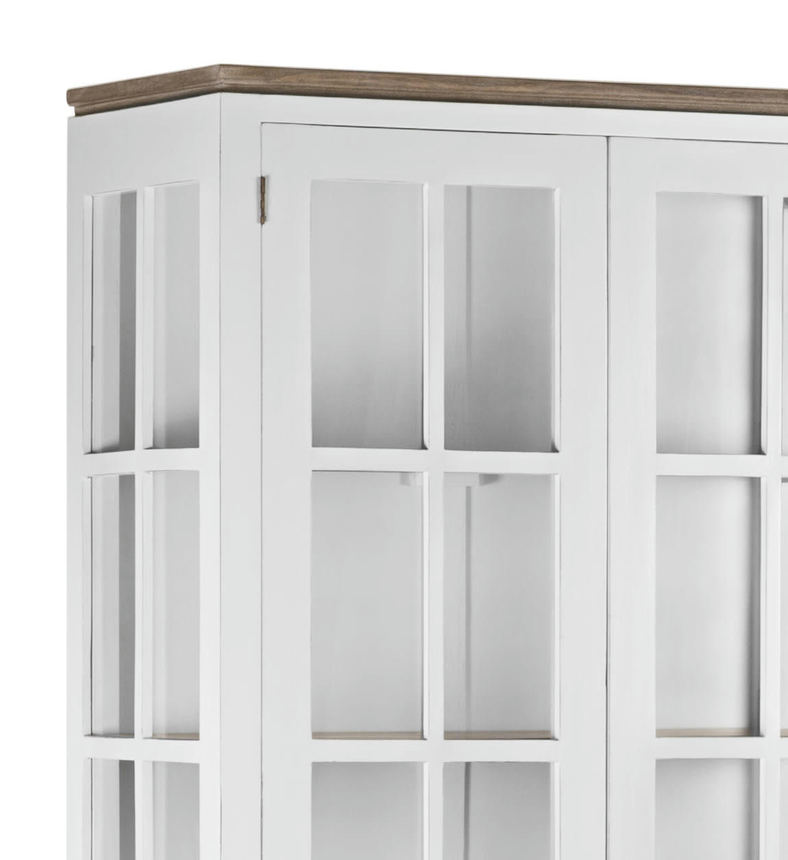 EVEREST - Vitrine en bois de mindi blanc H190