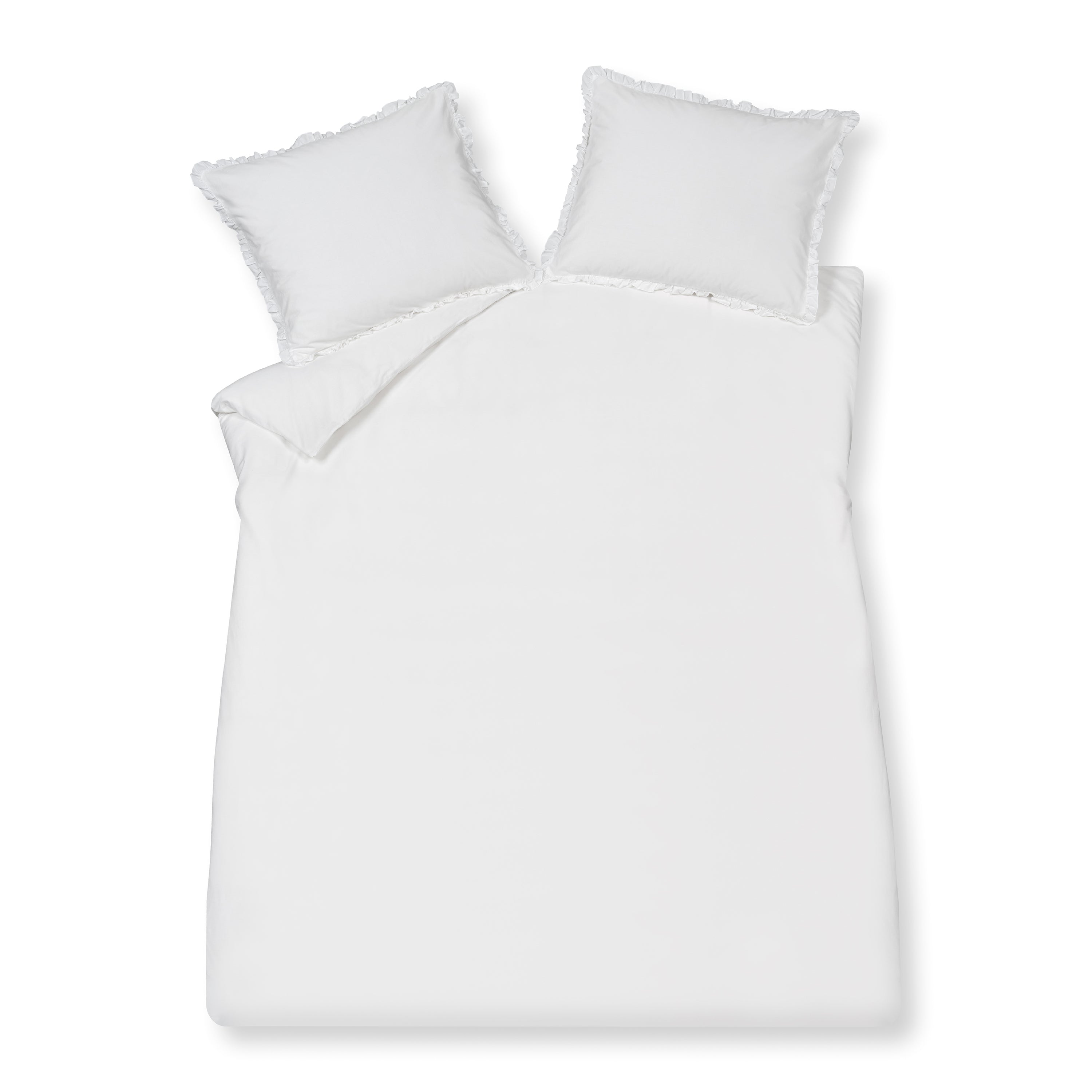 Vandyck Pure Ruffle Dekbedovertrek 200 x 200/220 cm - Wit