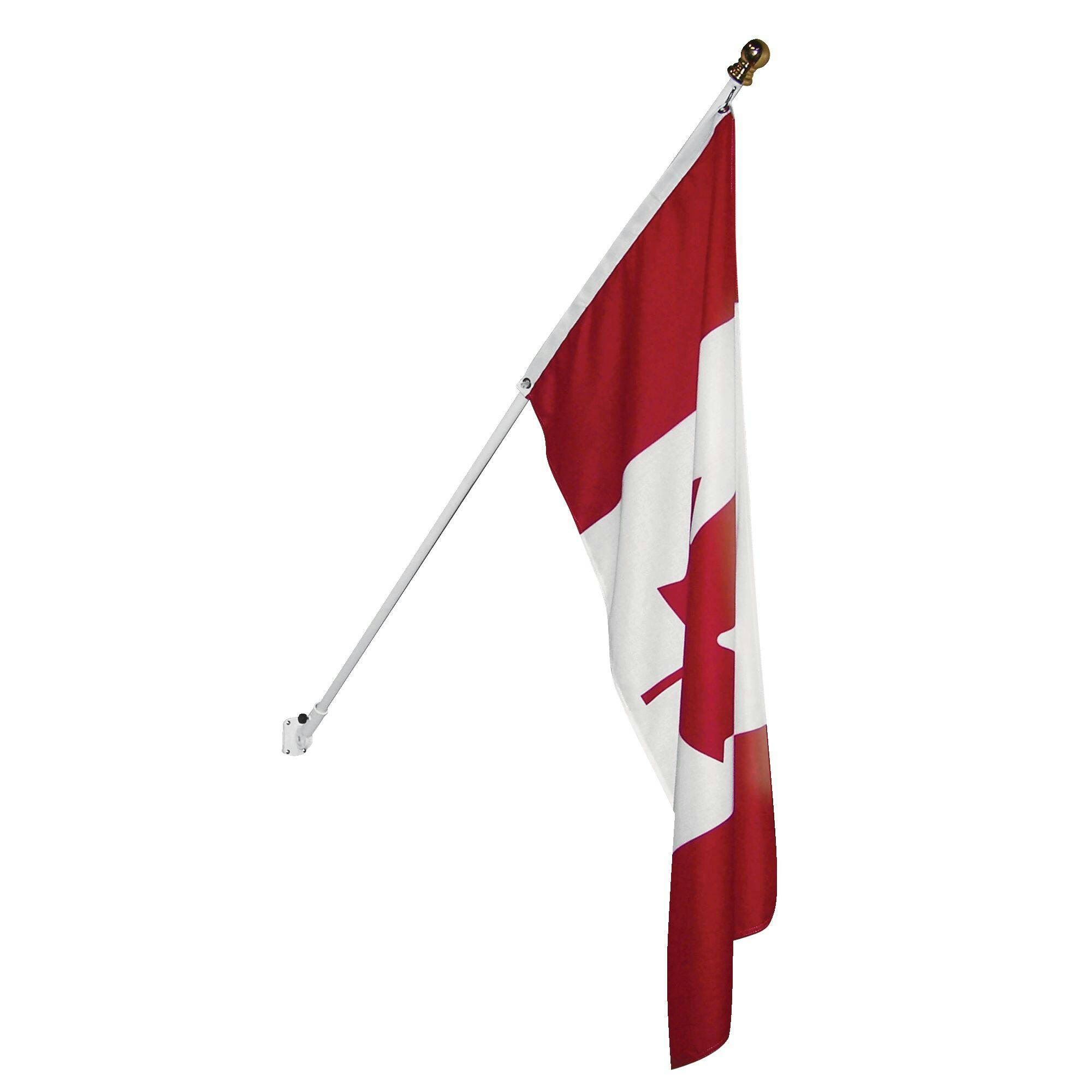 Steel Spinning Flagpole, White