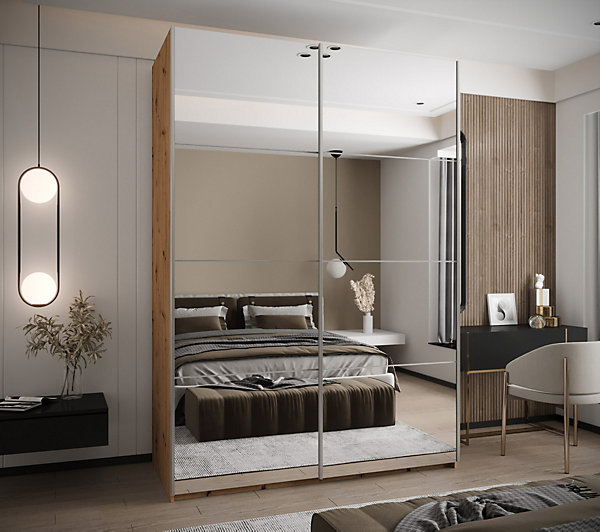 Armoire Lux 2 à portes battantes H. 245,5 x L. 180 x P. 64, 2 portes