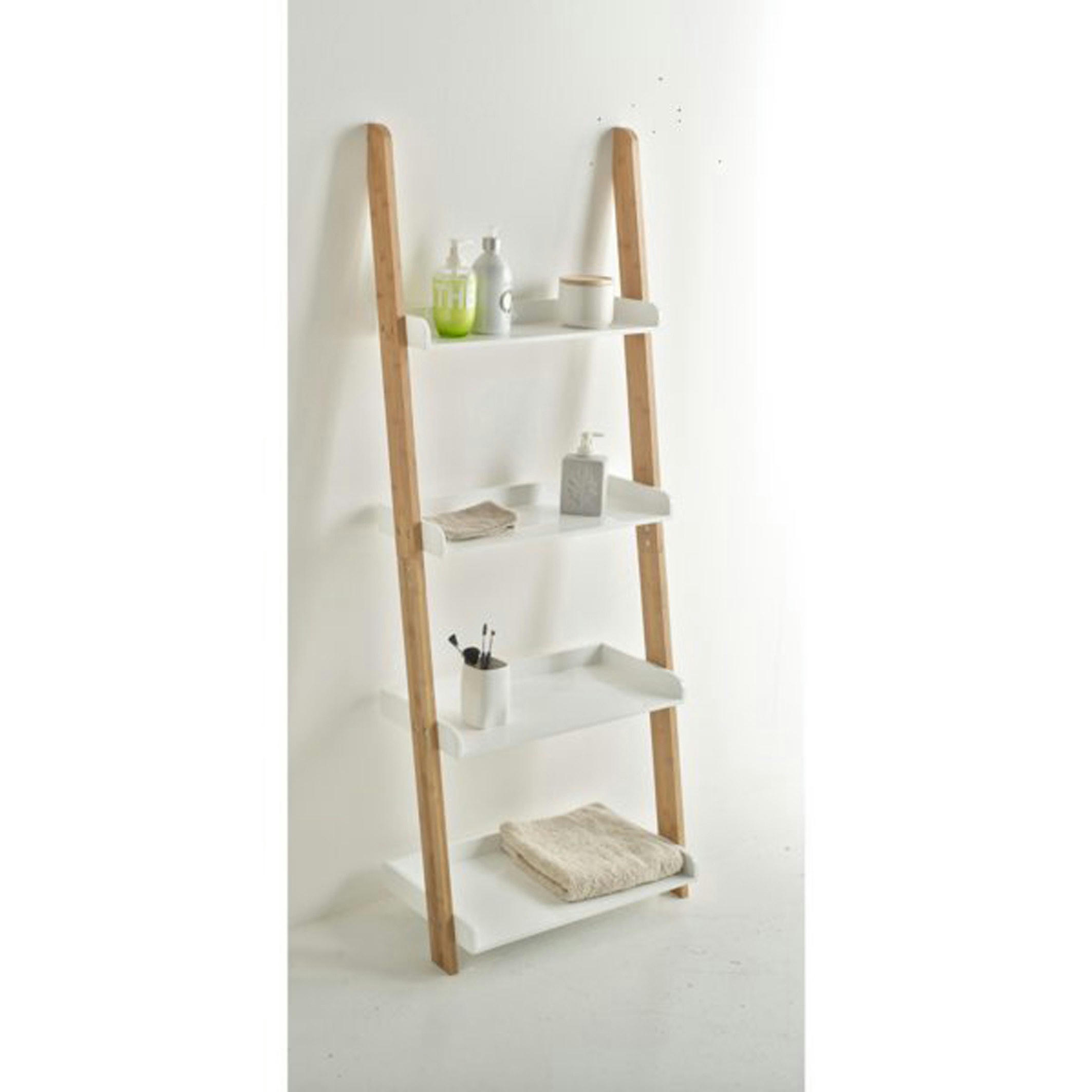 Echelle salle de bain, 4 étagères, LINDUS