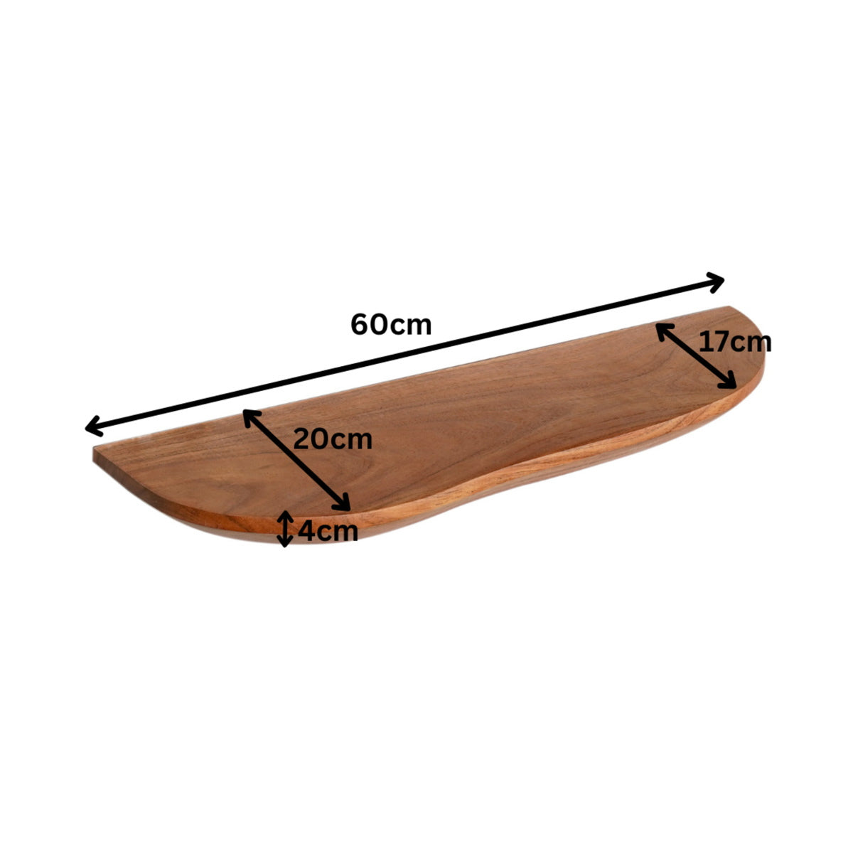 Starfurn Wandplank Live Edge - Naturel Hout - Set van 2