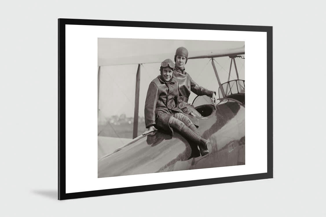 DANS LES AIRS - Photo ancienne noir et blanc avion n°04 alu 60x90cm