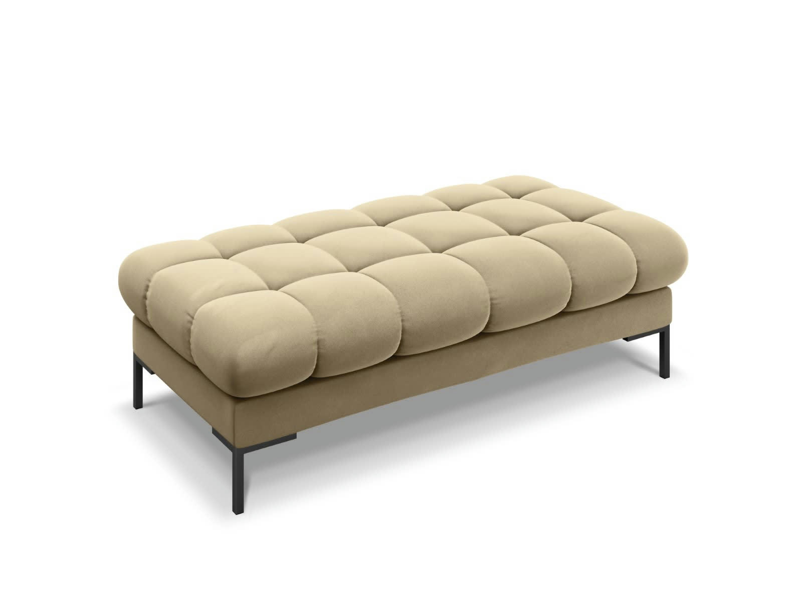 MAMAIA - Banc 2 places en tissu velours beige