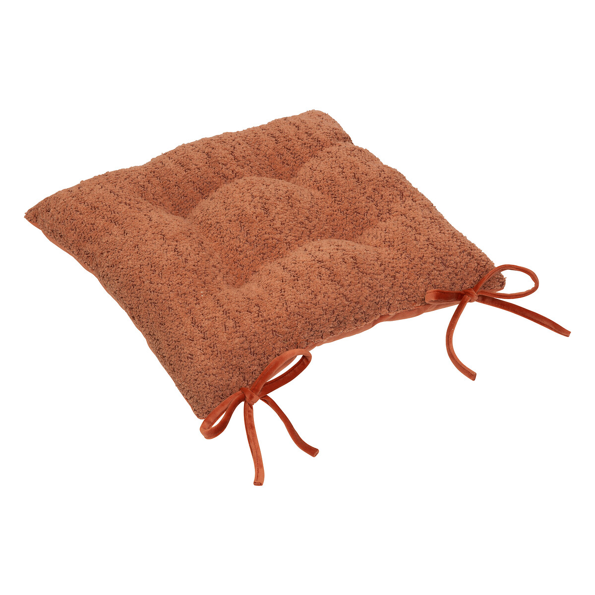 Chair pad "Soana" Terry, Terracotta, 38x38 cm