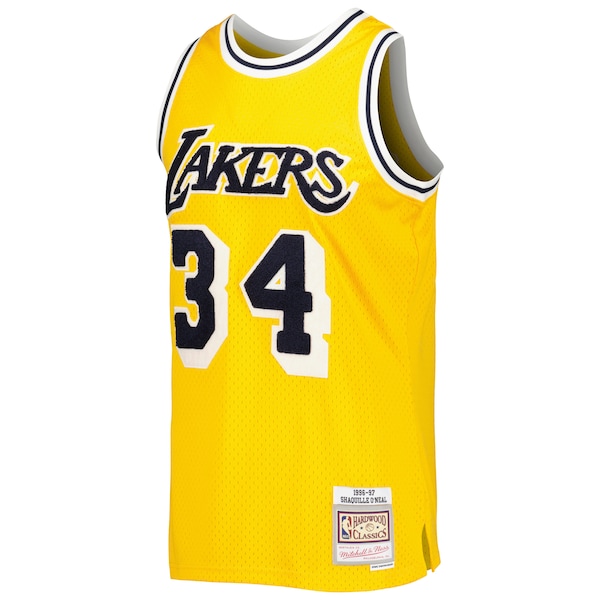 Shaquille O'Neal Los Angeles Lakers 1996/97 Hardwood Classics Off-Court Swingman Jersey - Yellow