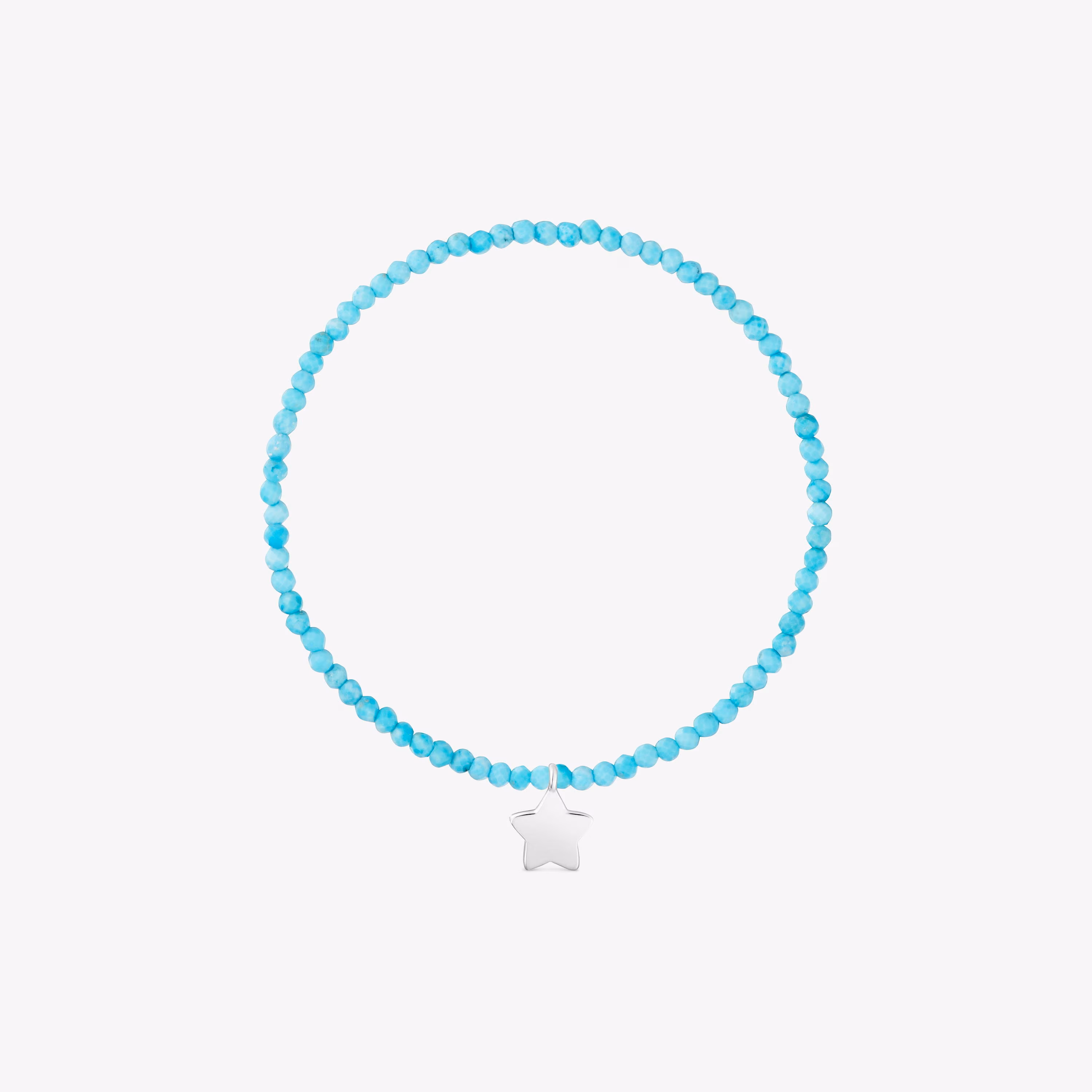 Pulsera elástica con magnesia azul y estrella de plata TOUS Motivos