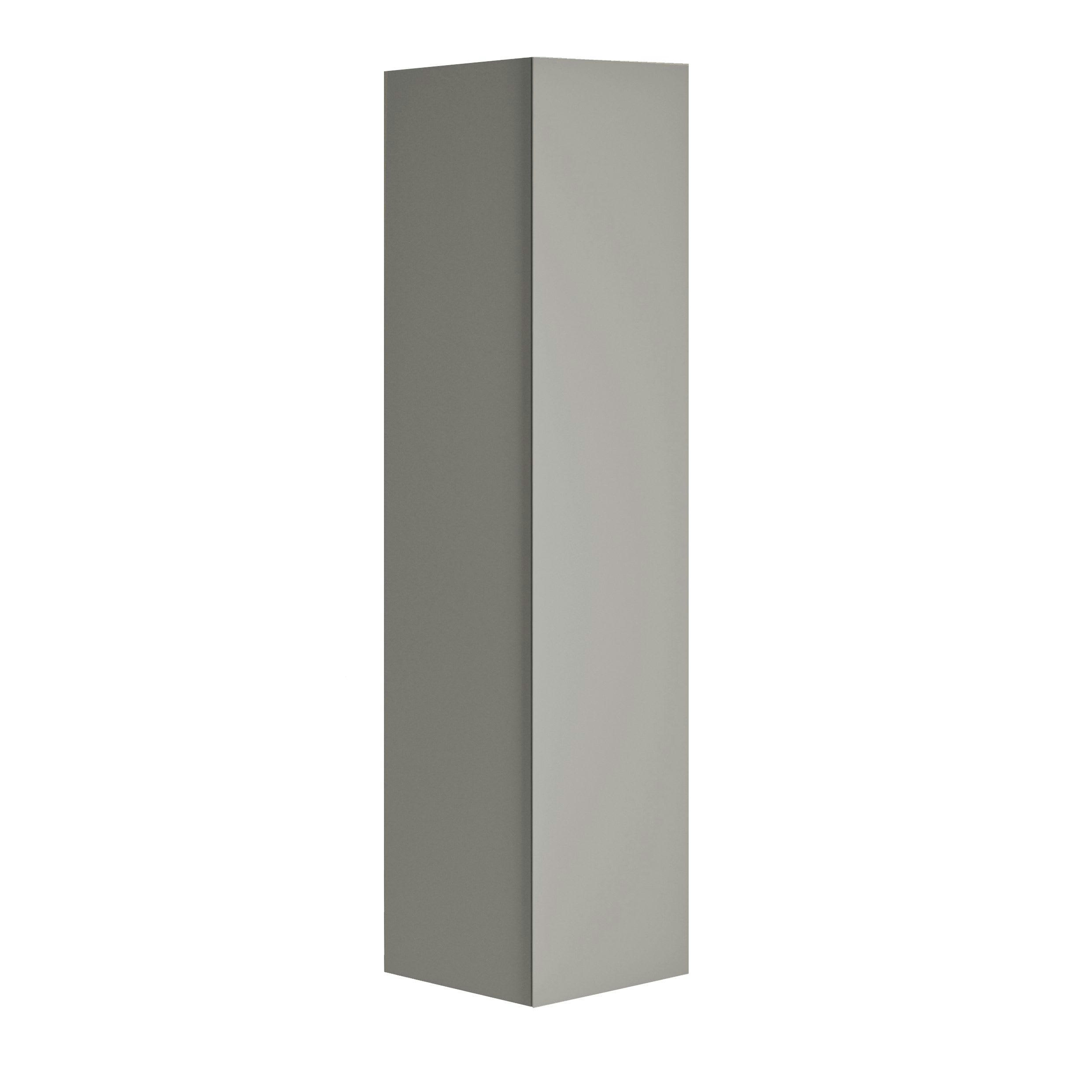 NORDIK - Colonne de rangement MDF Laqué Gris