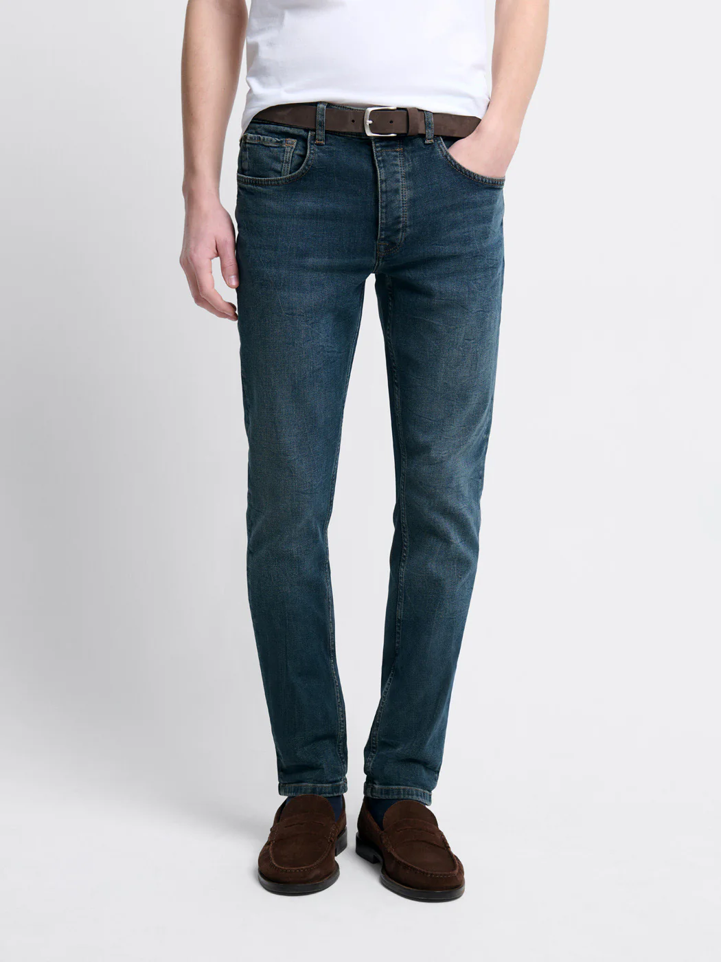 Jean denim extraslim stretch teinté