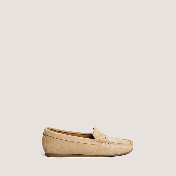 Mocassins à bouts carrésen cro?te beige | LIV