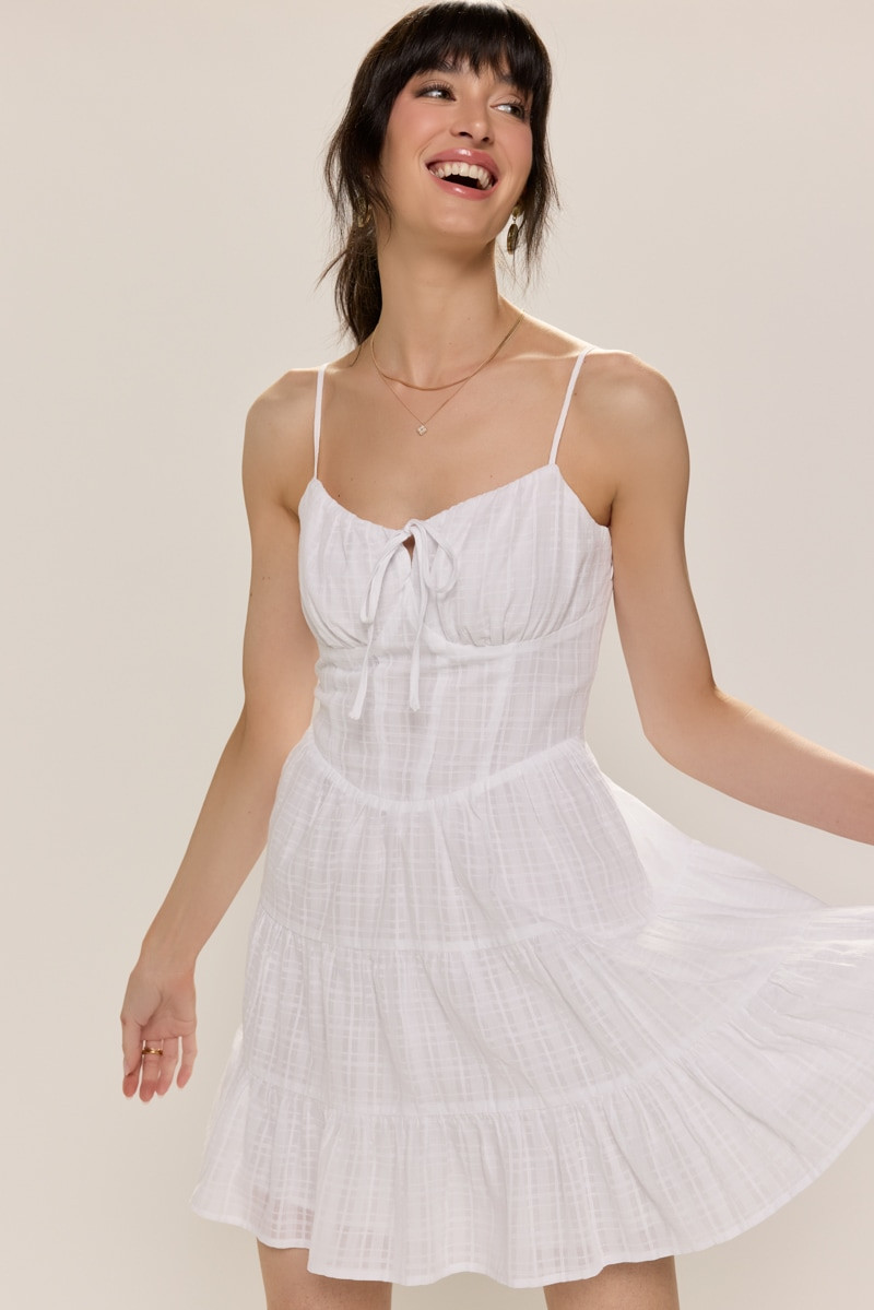 Georgia Textured Tiered Mini Dress