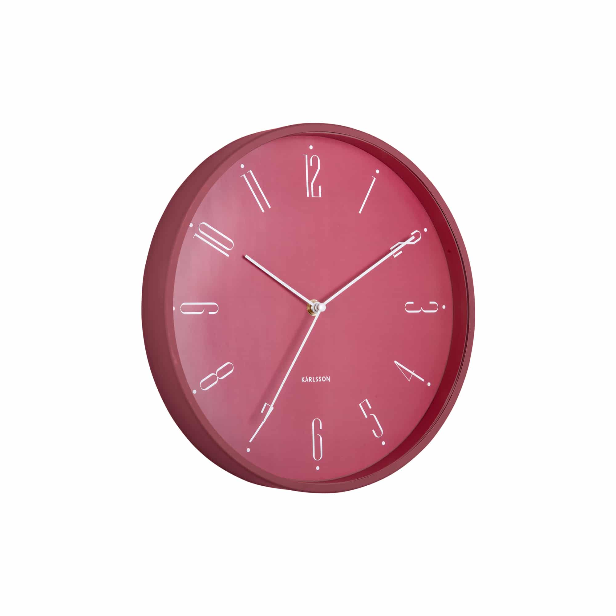 Karlsson wandklok Regal Numbers - rood - Ø30cm
