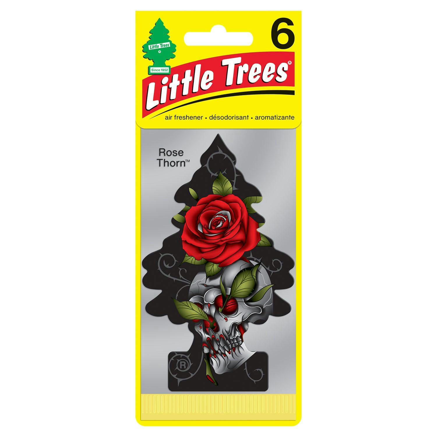 Little Trees Rose Thorn Hanging Car Air Freshener, 6-pk