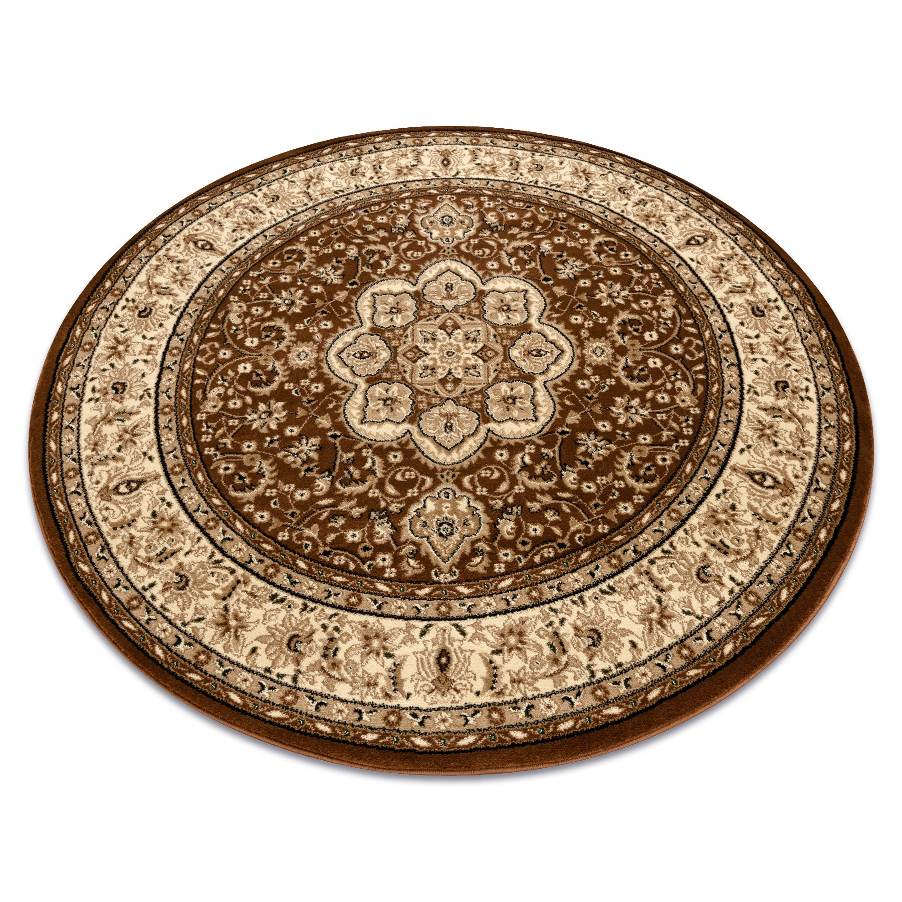 Dywan ROYAL ADR wzór 521 brązowy koło 120 cm