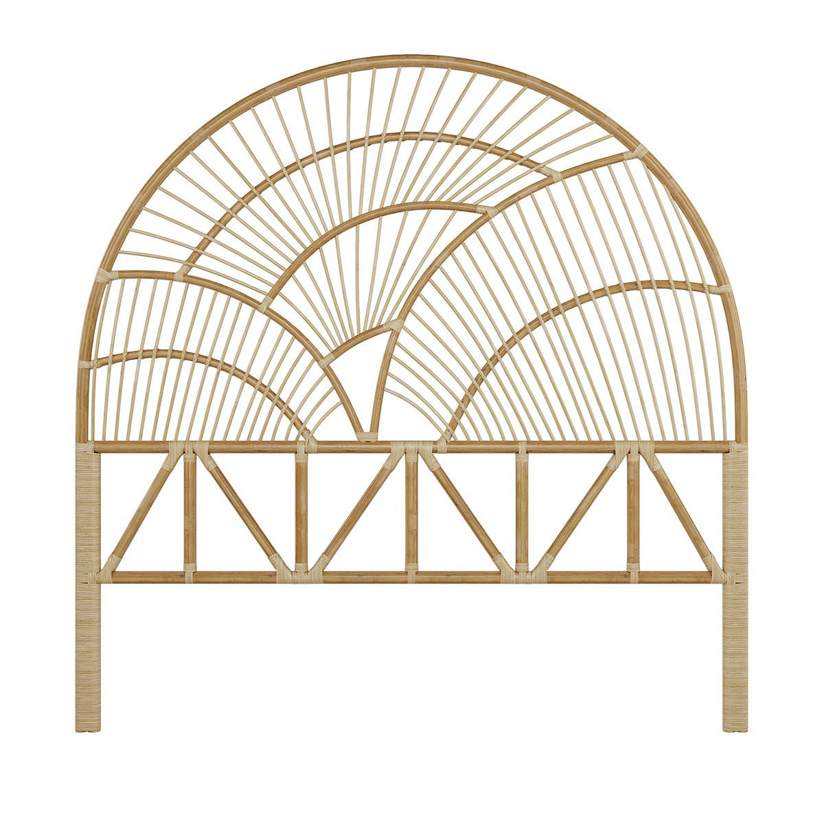 SÉLÉNÉ - Tête de lit en rotin naturel 140 cm