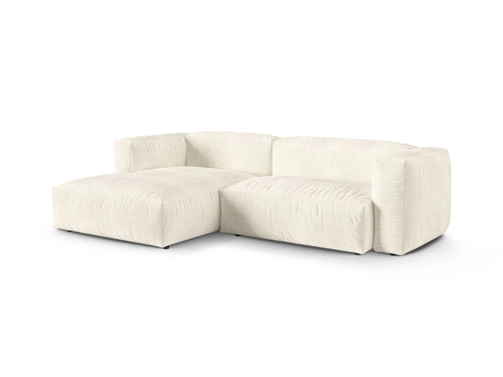 Modulaire hoekbank Martina links bouclé