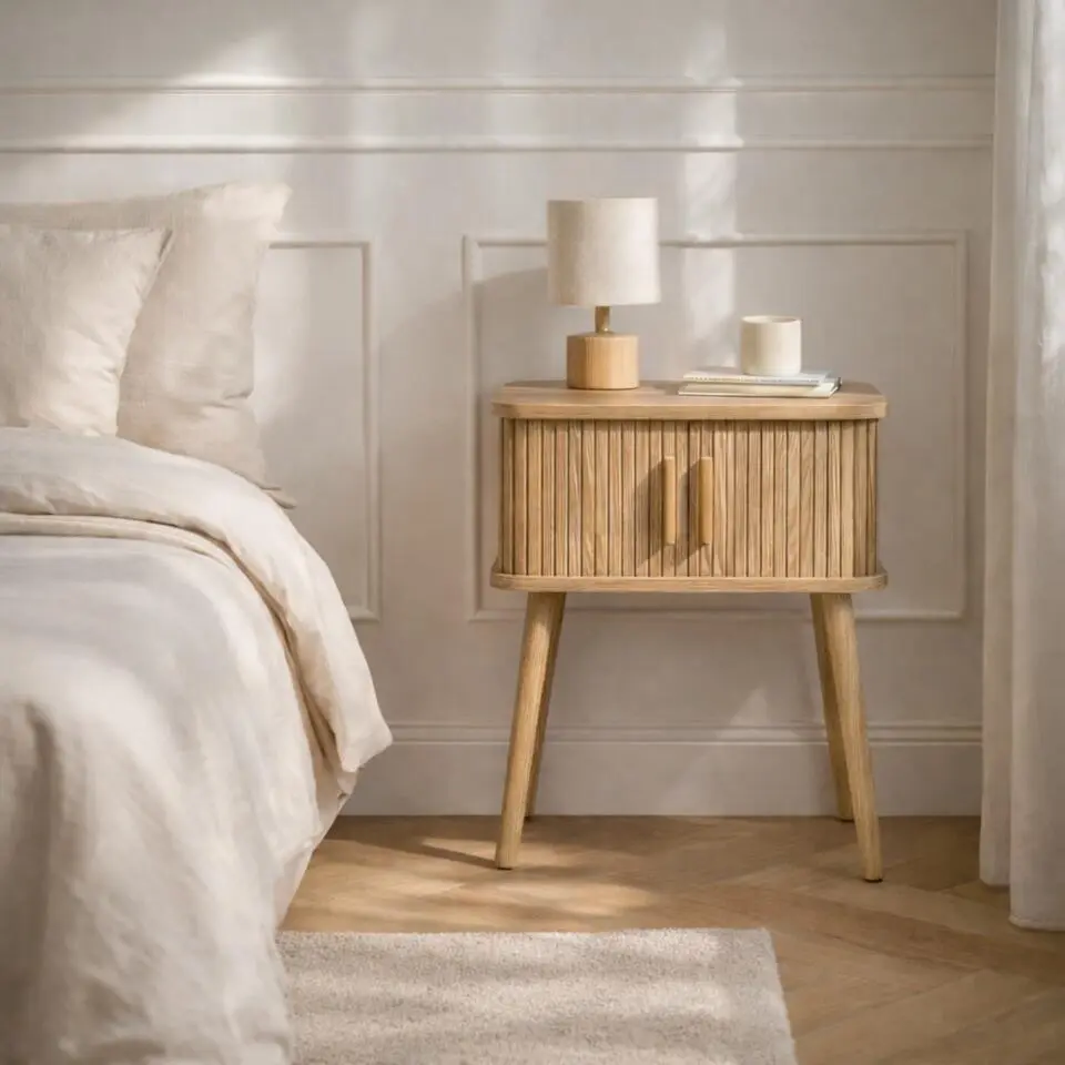 Calicosy - ERNEST Nachtkastje - Licht hout - 35x48x58,5 cm