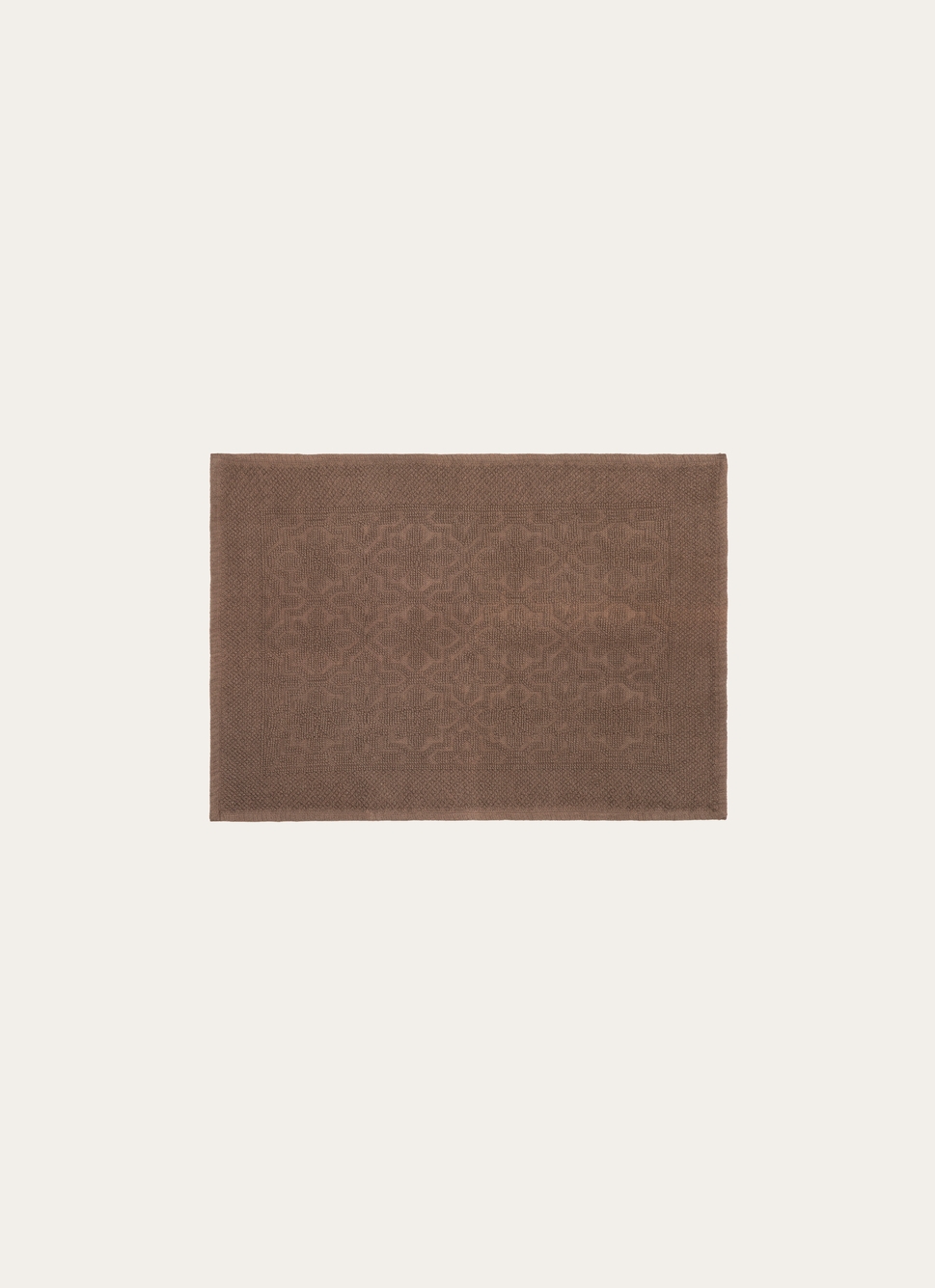 TAPIS DE BAIN JACQUARD UNI ANTIDÉRAPANT MARRON GLACÉ