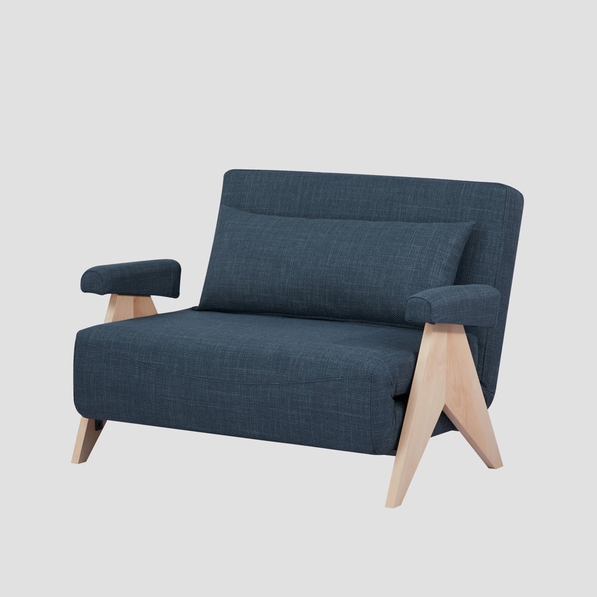Sofa CALORE 1-osobowa, z funkcją spania granatowa 117x90x82 cm