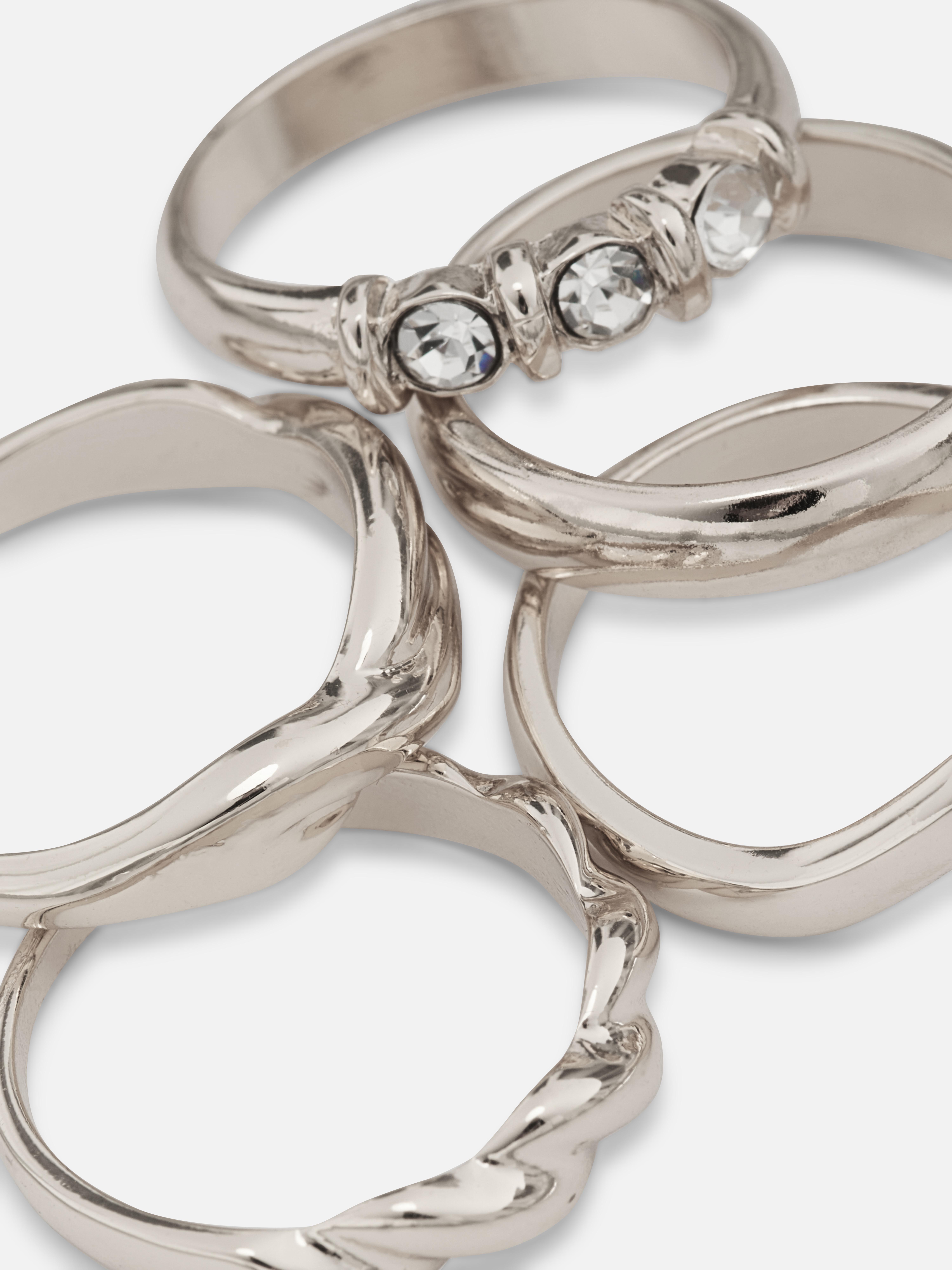 5pk Various Design Rings