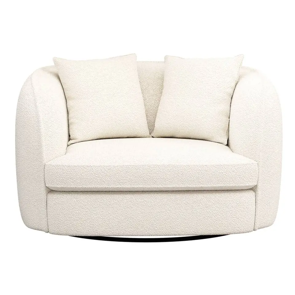 Draaibare Loveseat Enzio - stof Sirena - cr&egrave;me