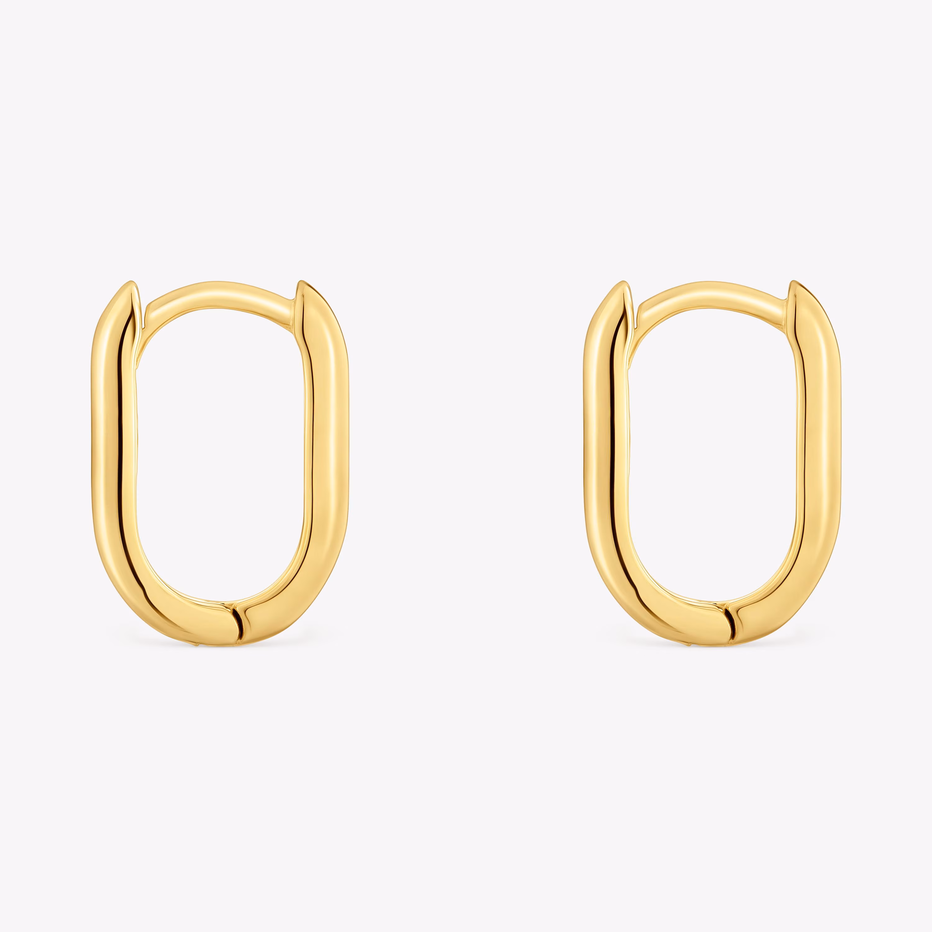 Pendientes aro cortos con baño de oro 18 kt sobre plata 12 mm Basicos