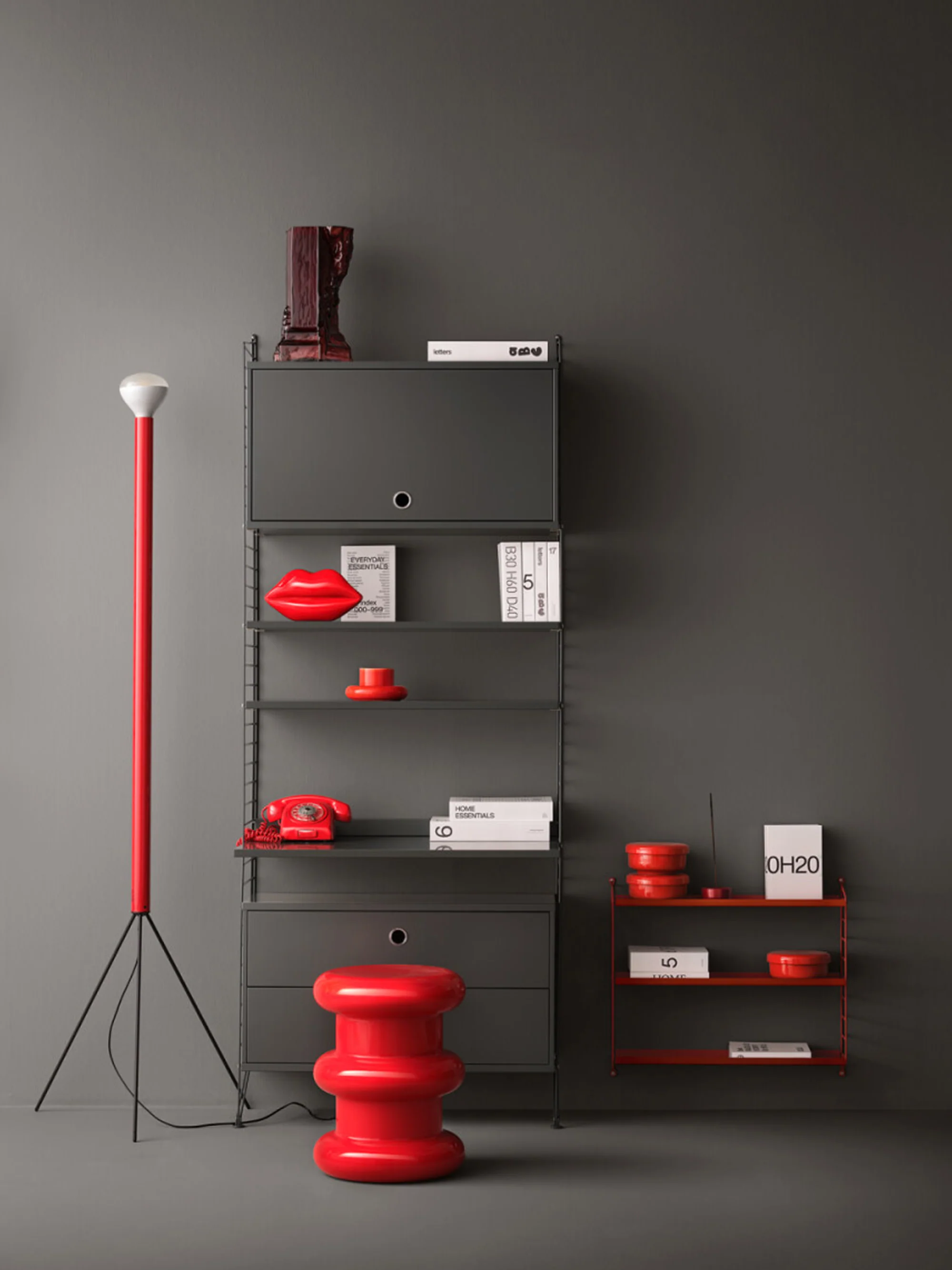 Schreibtisch String System, B 78 x T 58 cm