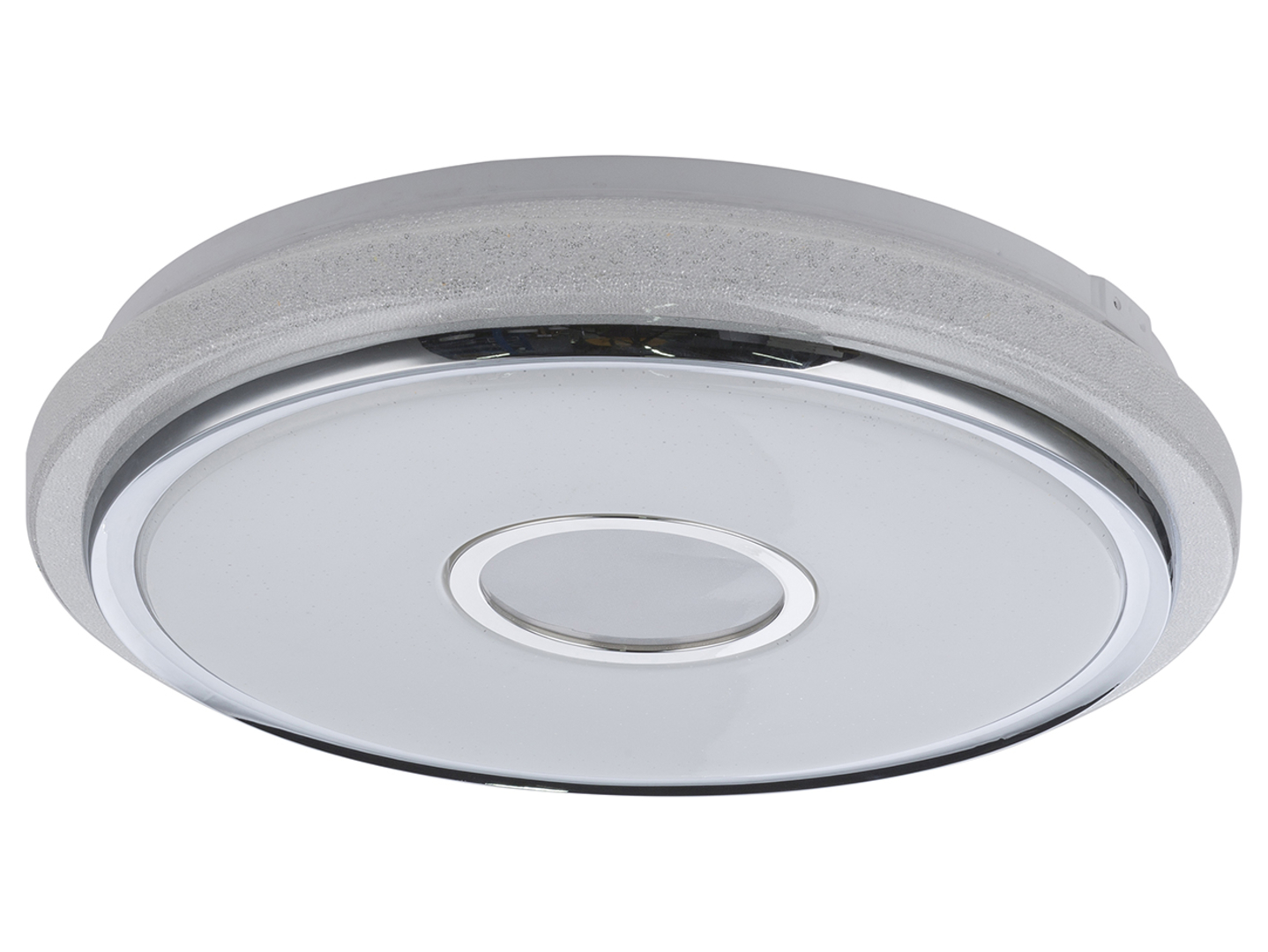 Plafon Dani LED 50 cm biało-srebrny